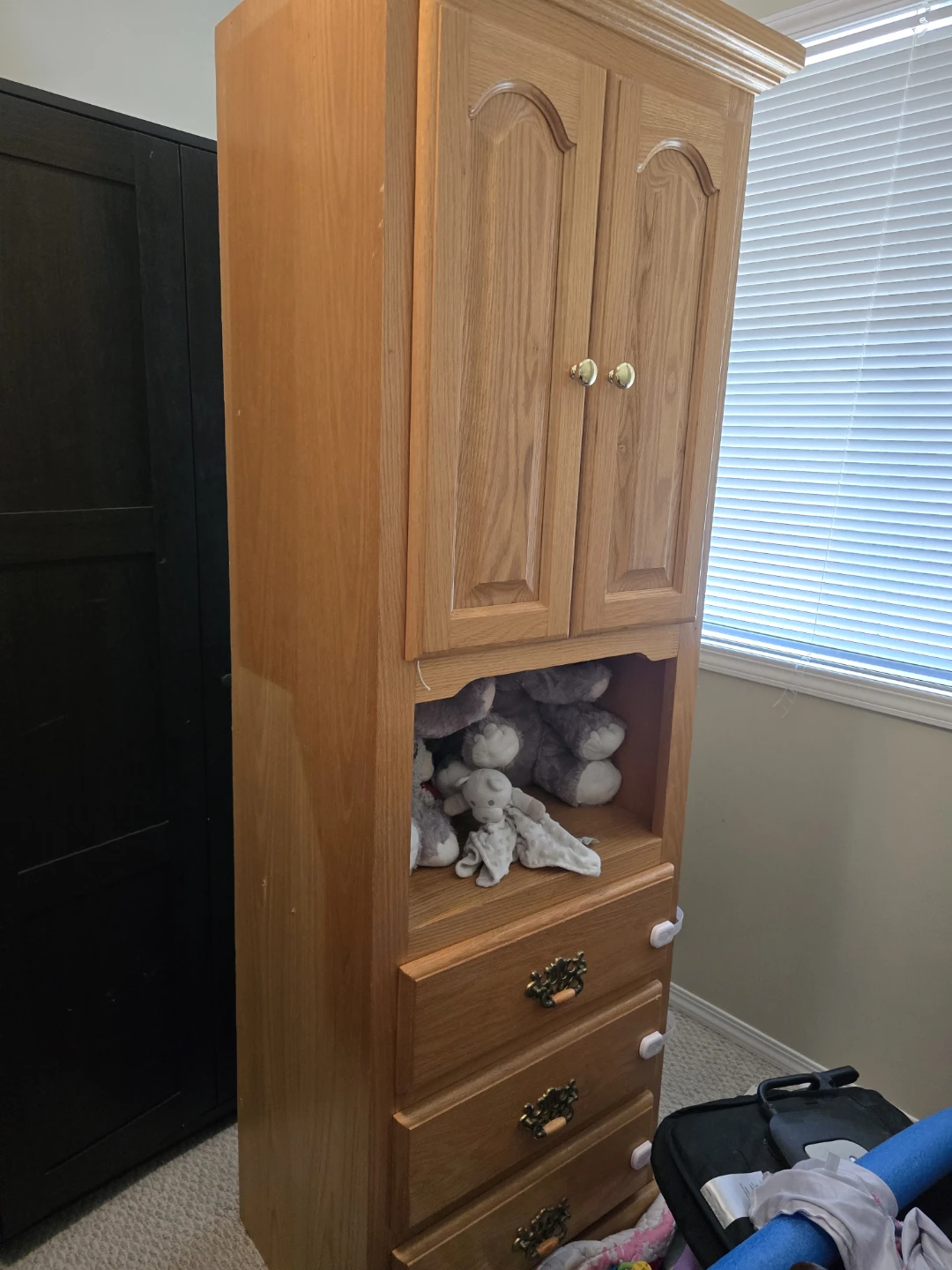 Wooden Wardrobe with Drawers and Cabinet - photo 2