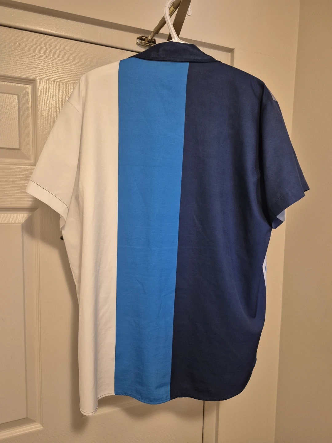Men's XL Band Black, White and Blue Short Sleeved Shirt - photo 4