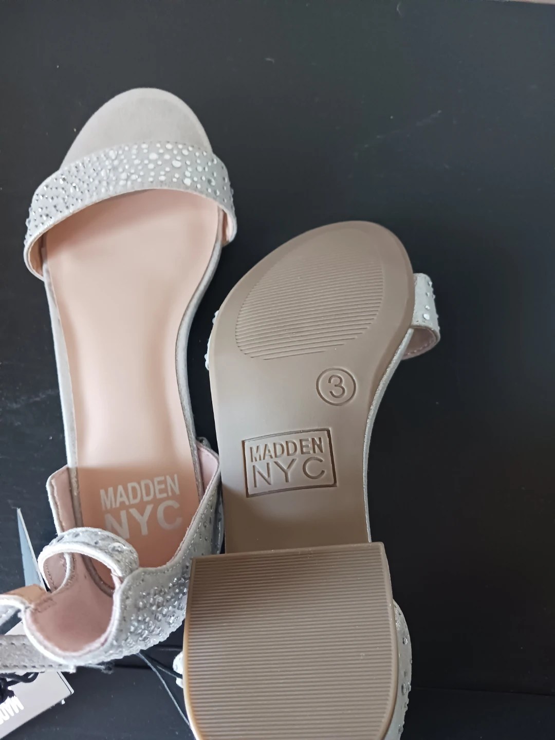Madden NYC Women's Silver Glitter Block Heels - photo 3