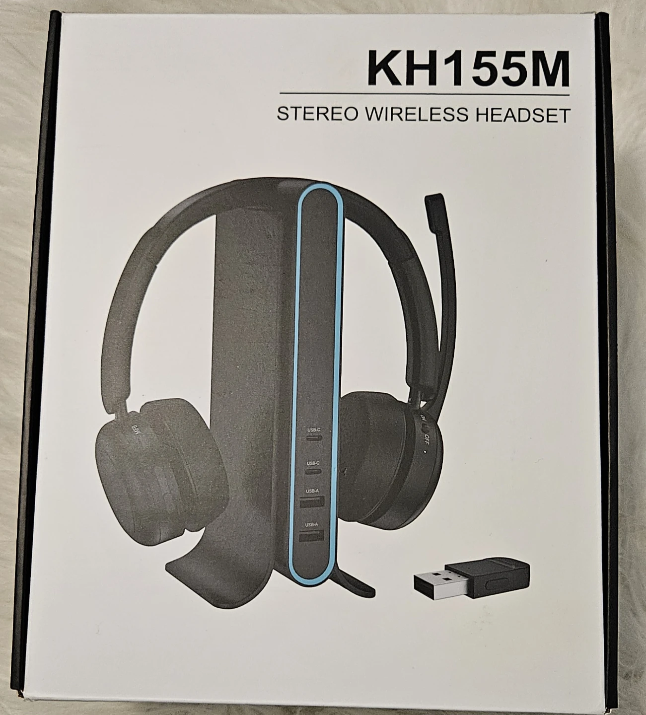 KH155M QUALCOMM Stereo Wireless Headset with Charging Stand - photo 2