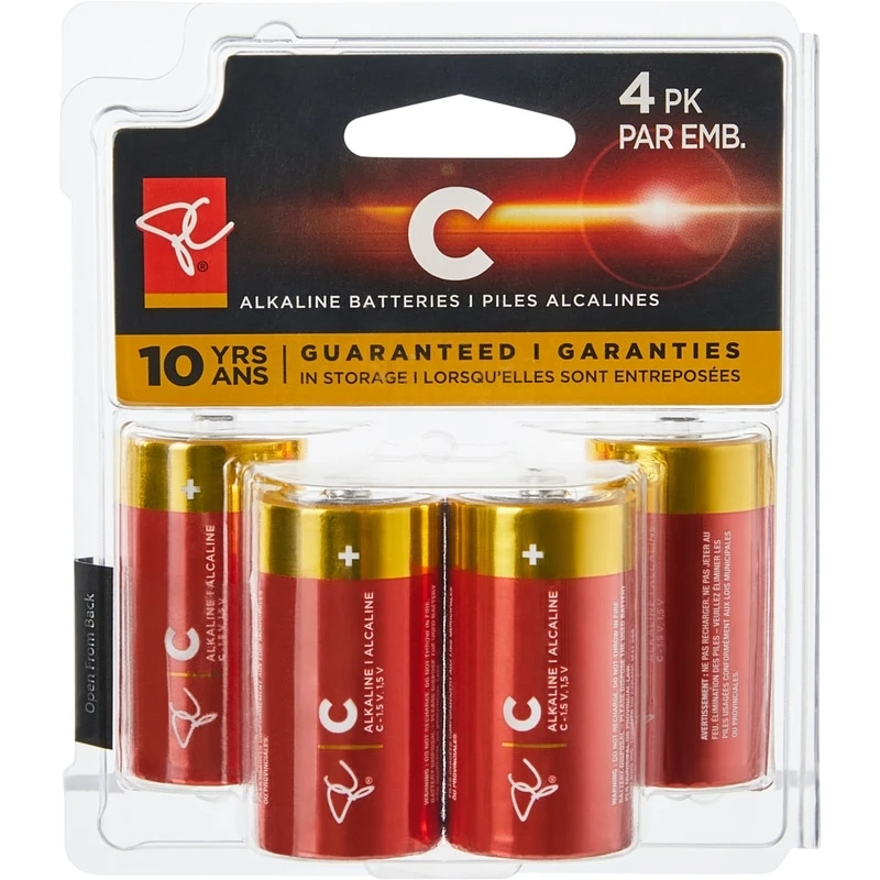 PC Alkaline C Batteries - 4 Pack - photo 2