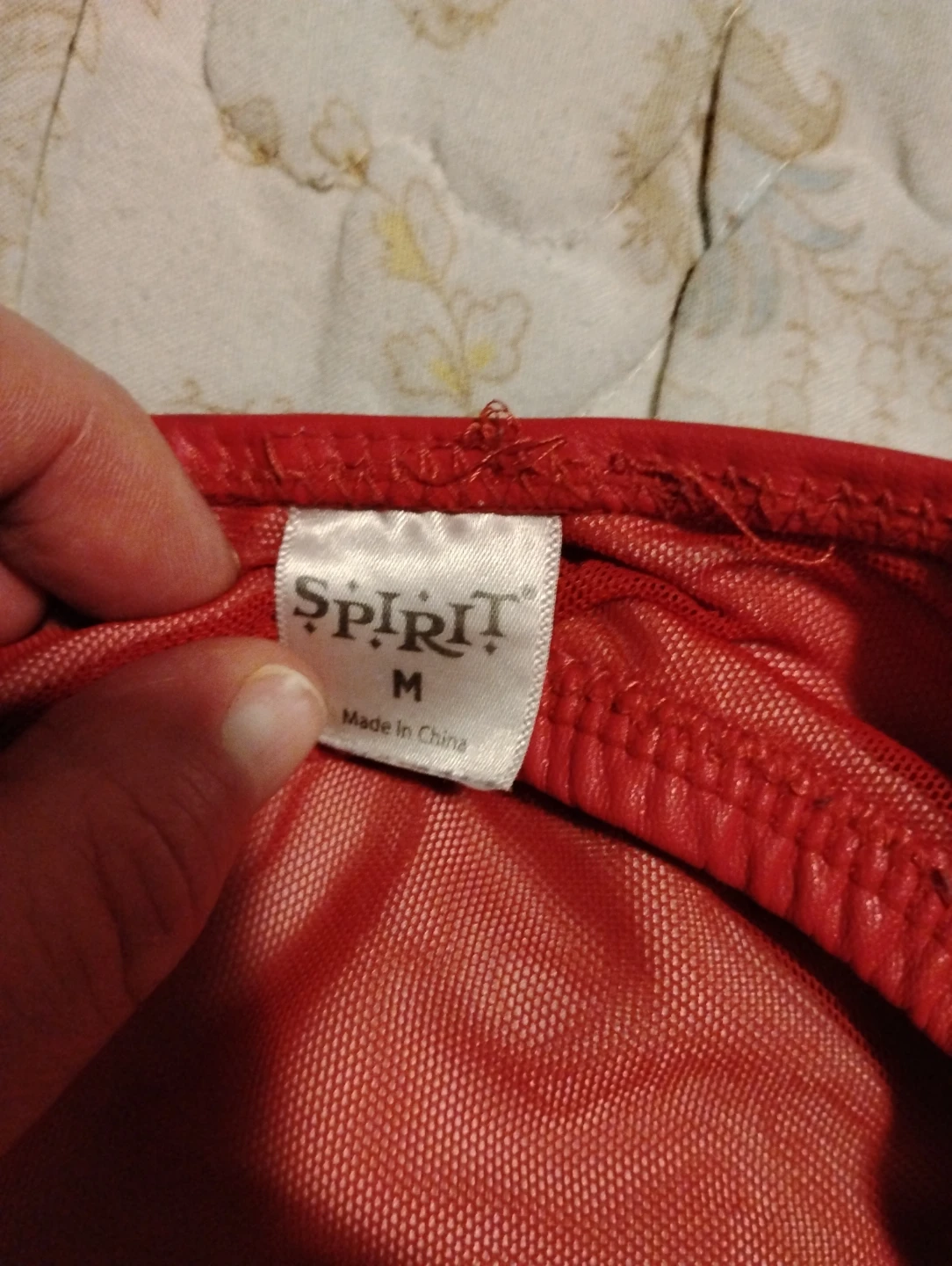 Spirit Red Faux Leather Crop Top - photo 3