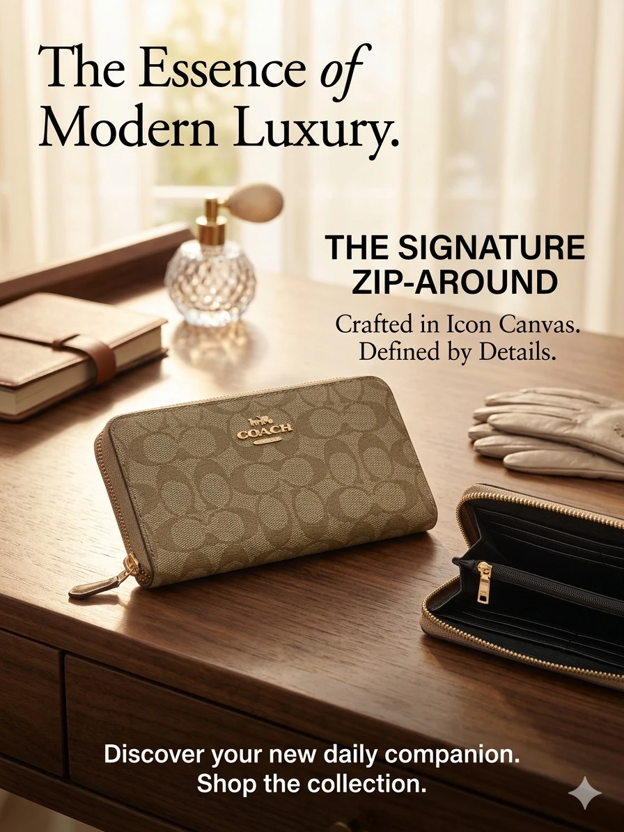 Coach Signature Zip-Around Wallet - photo 2