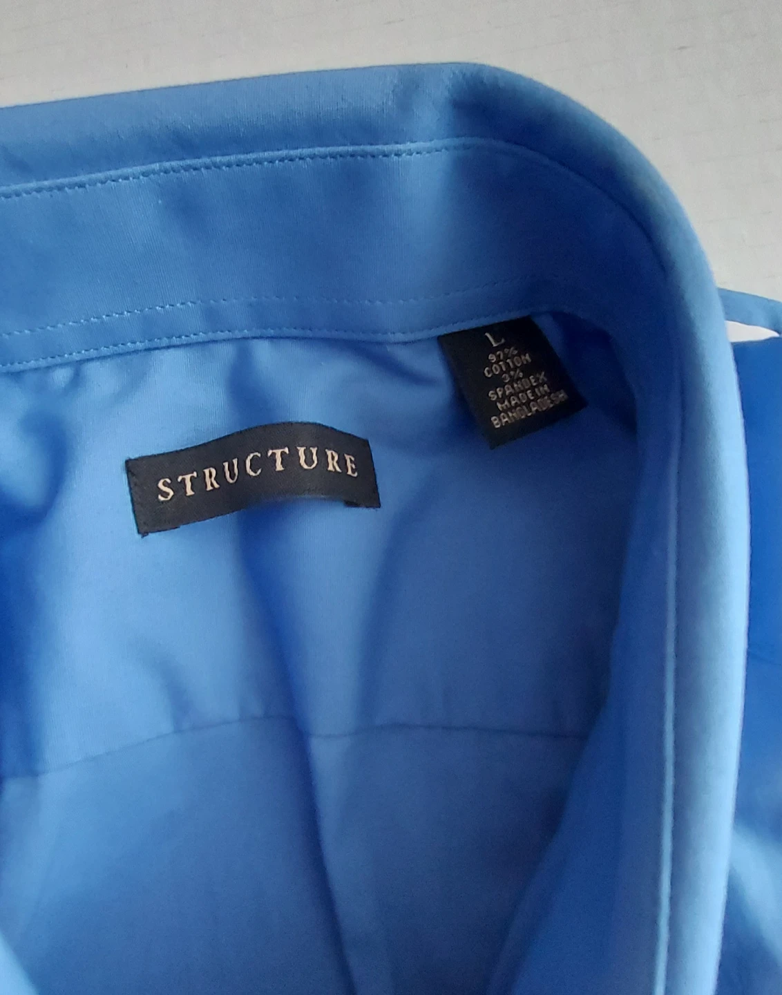 NWOT 🆕 Structure Men's Blue Dress Shirt - Size L - photo 3