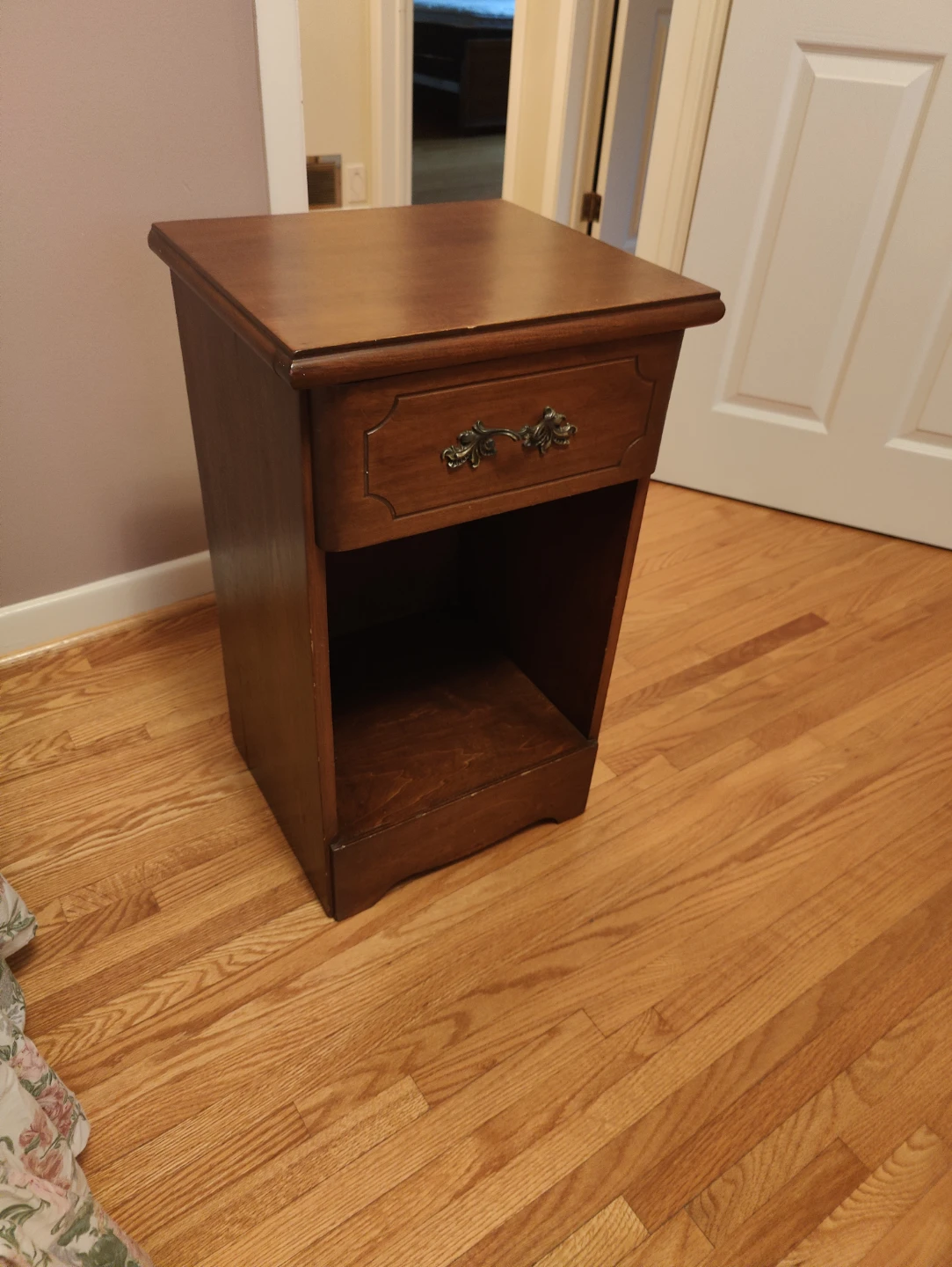 Wooden End Table with Drawer