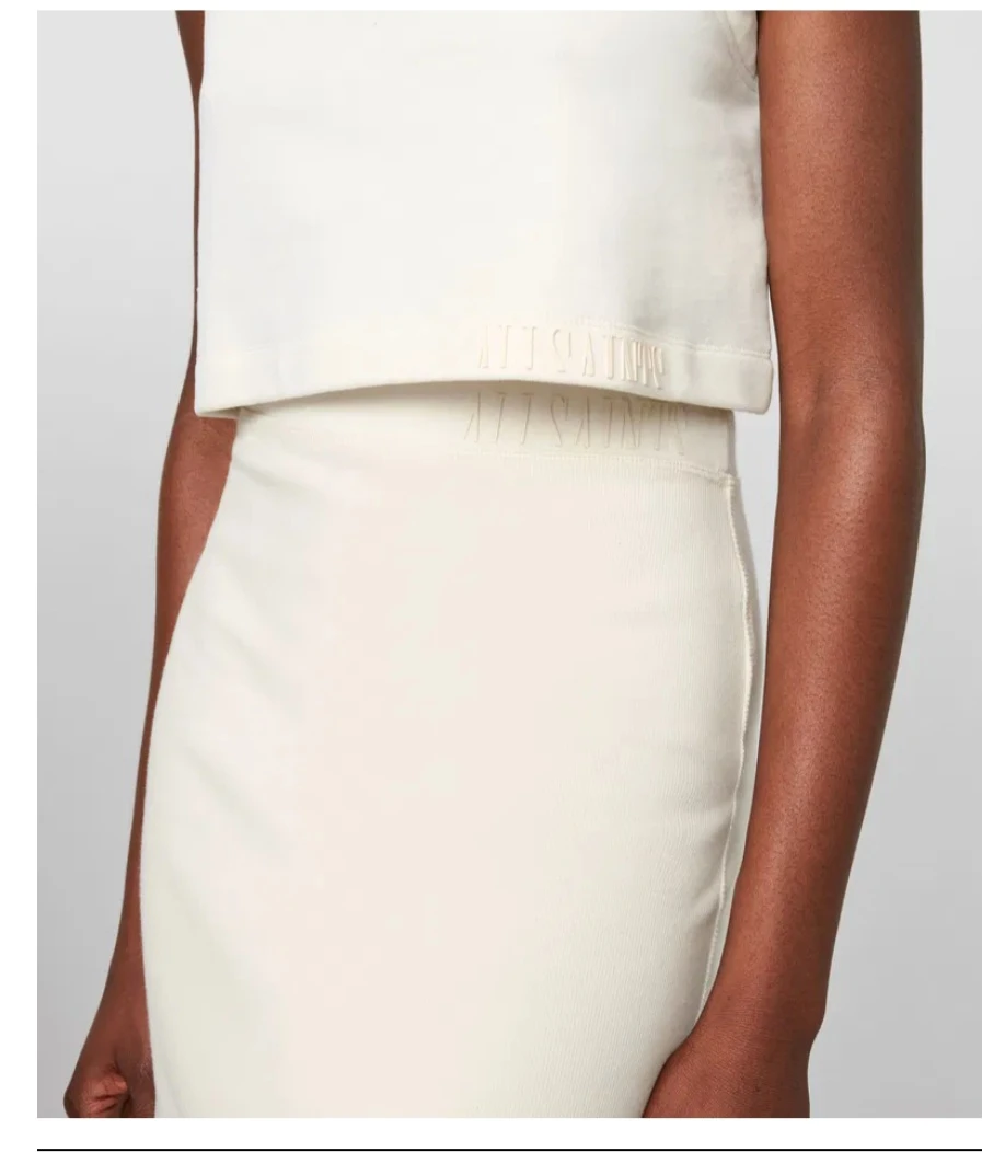 AllSaints Cream Knit Midi Skirt - photo 2