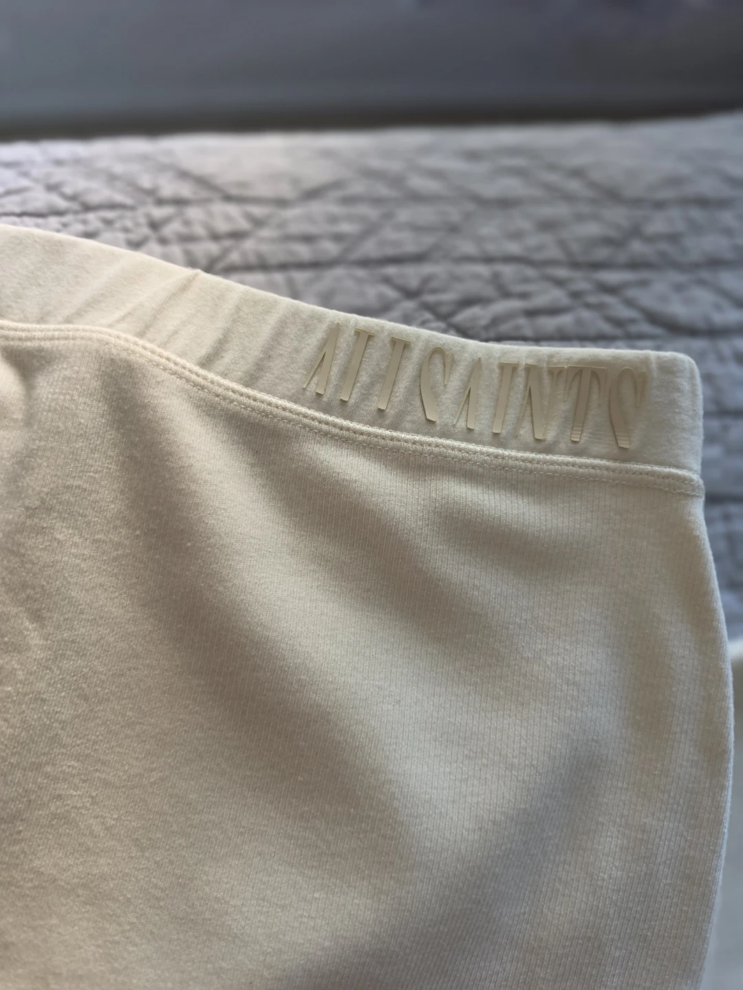 AllSaints Cream Knit Midi Skirt - photo 3