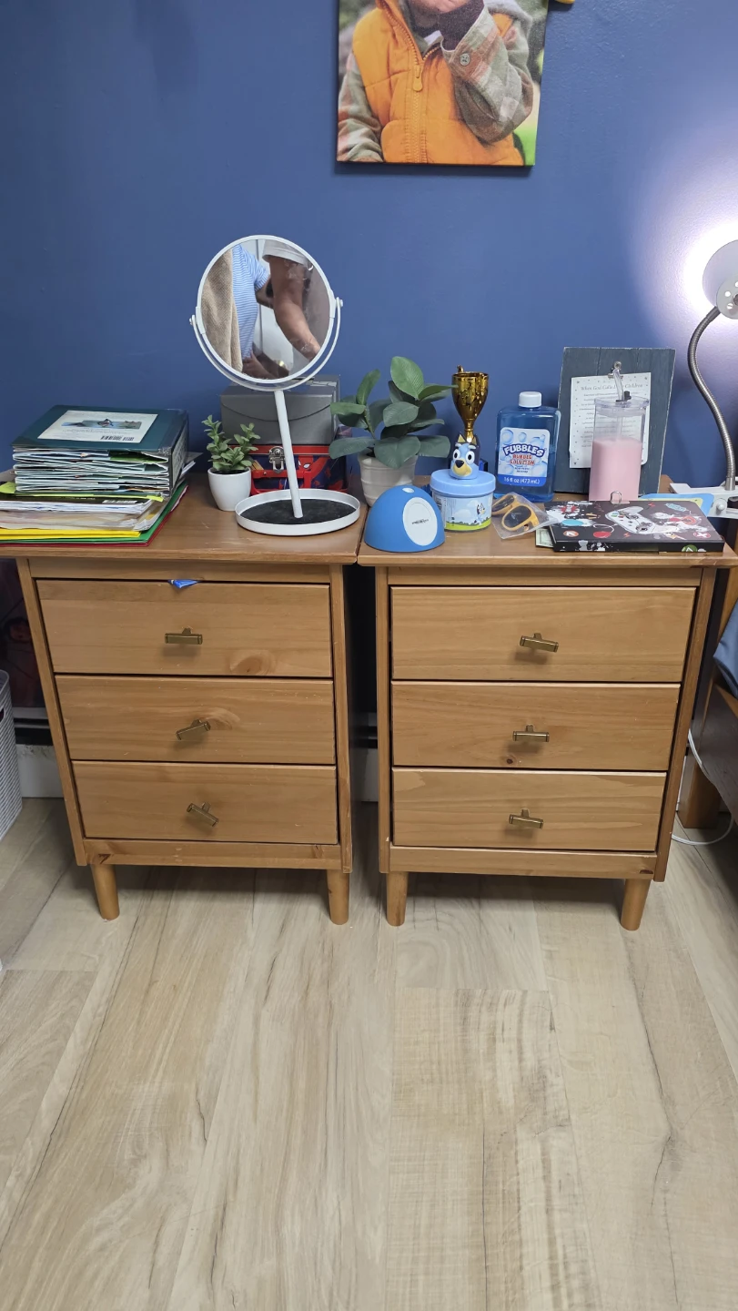 Kids Wooden Full Bed Frame/mattress + 2 cabinets - photo 3