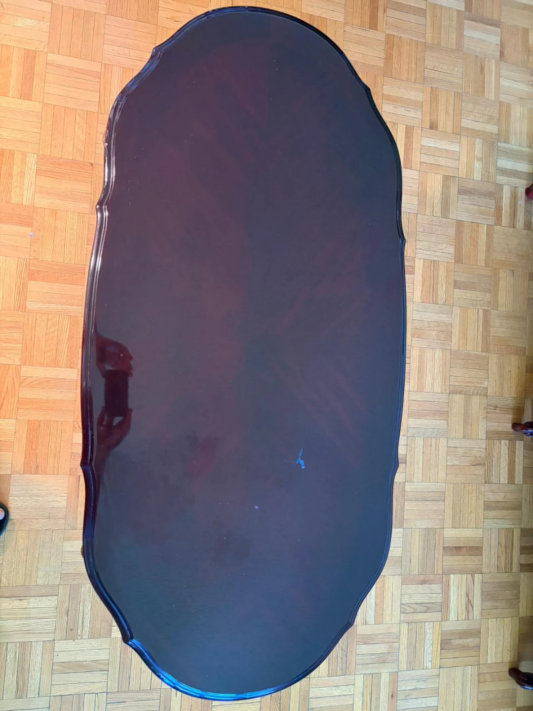 Dark Cherry Wood Coffee Table - photo 2