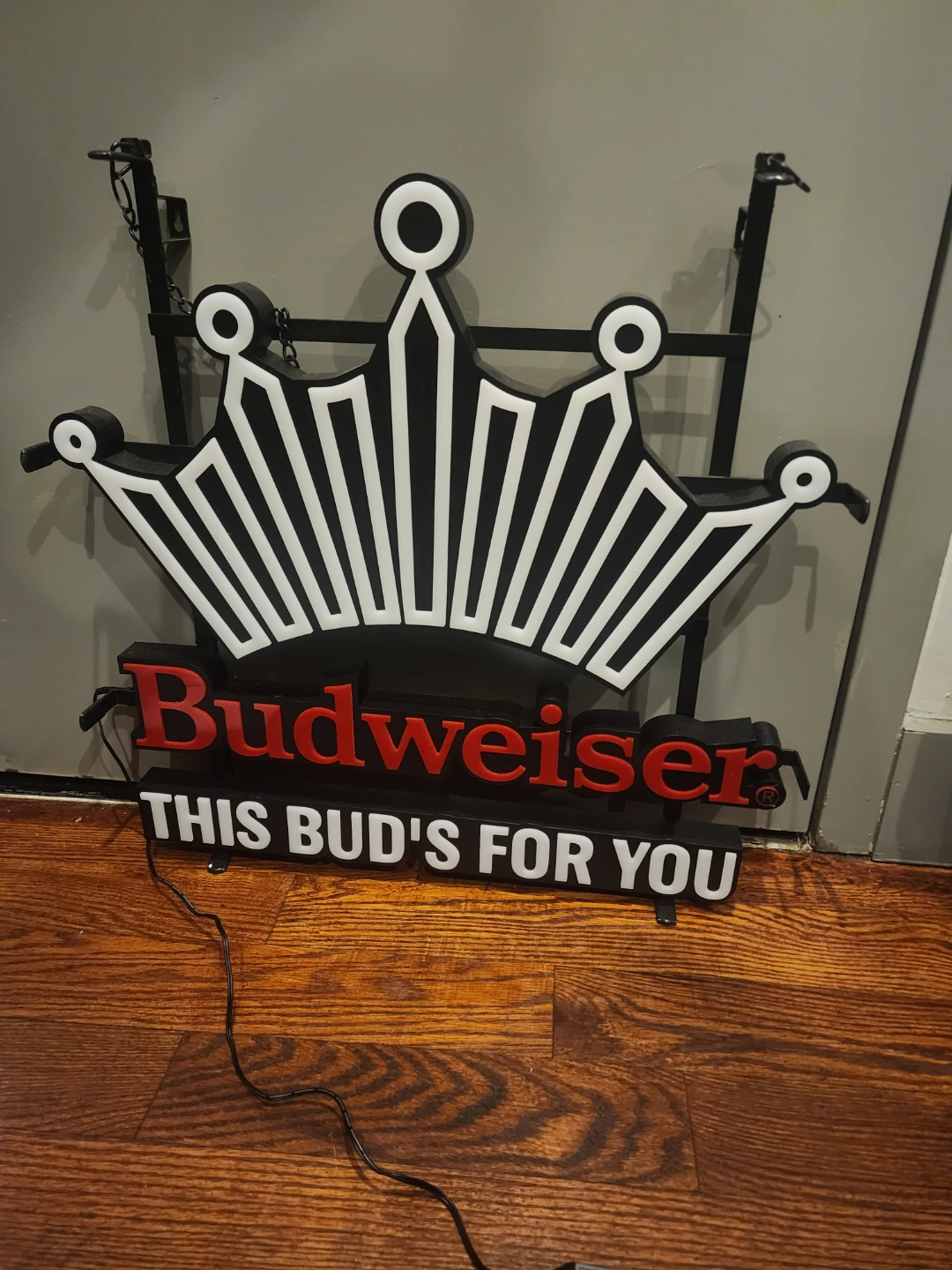 Budweiser "This Bud's For You" Light Up Sign