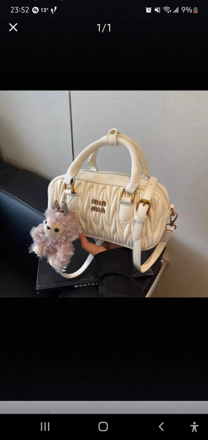 Barrel Bag - Cream & Red - photo 4