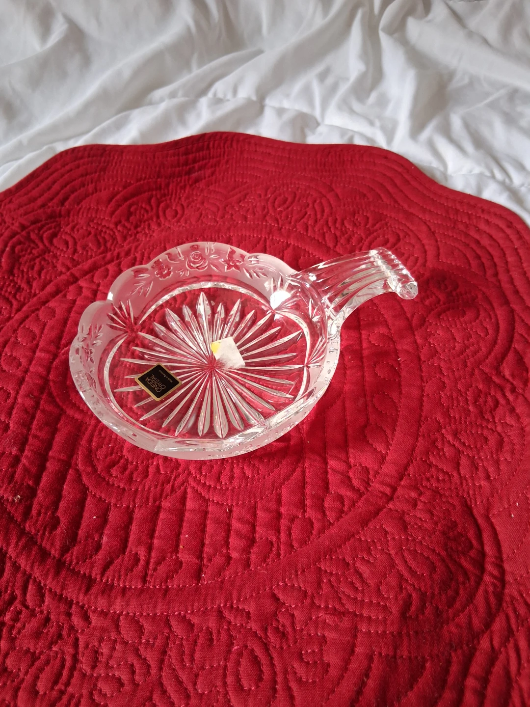 Oneida Crystal Small Serving Dish with Handle
