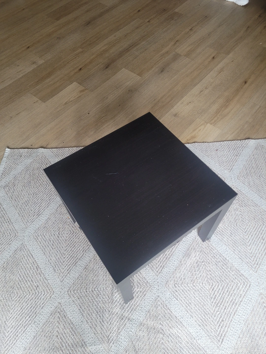 Dark Wood Square Coffee Table