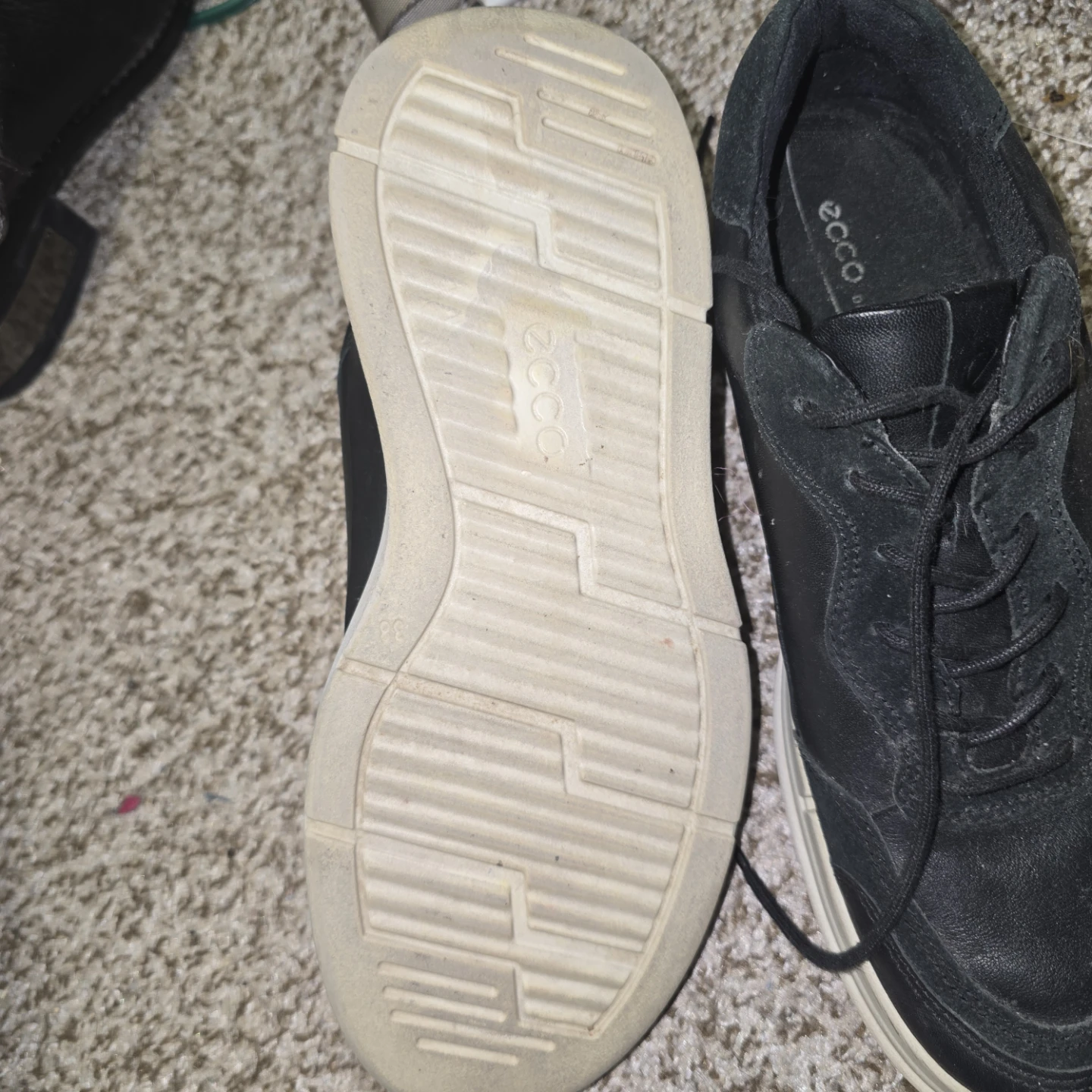 ECCO Black Leather & Suede Sneakers - photo 2