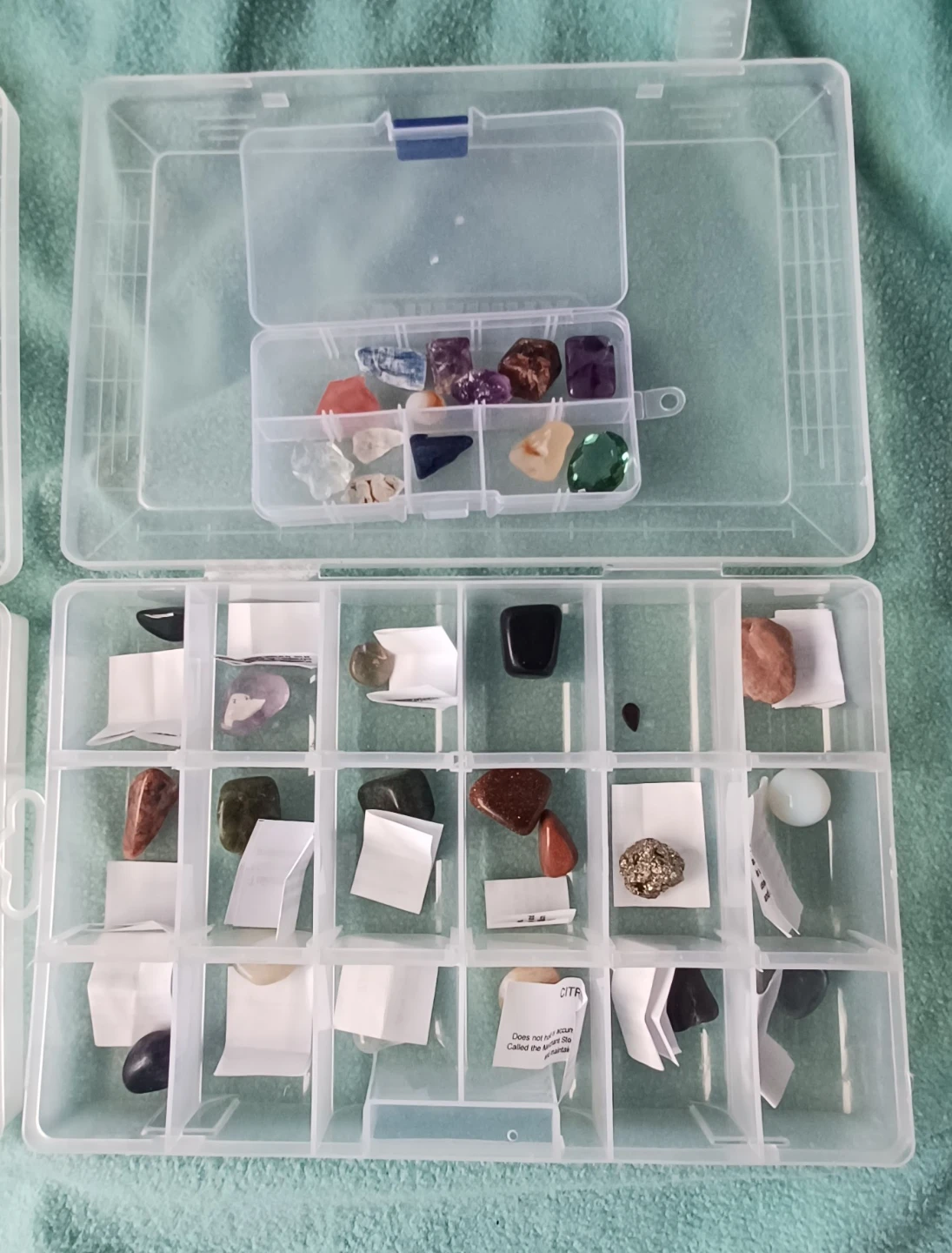 Starter Collection of rocks and minerals in storage cases