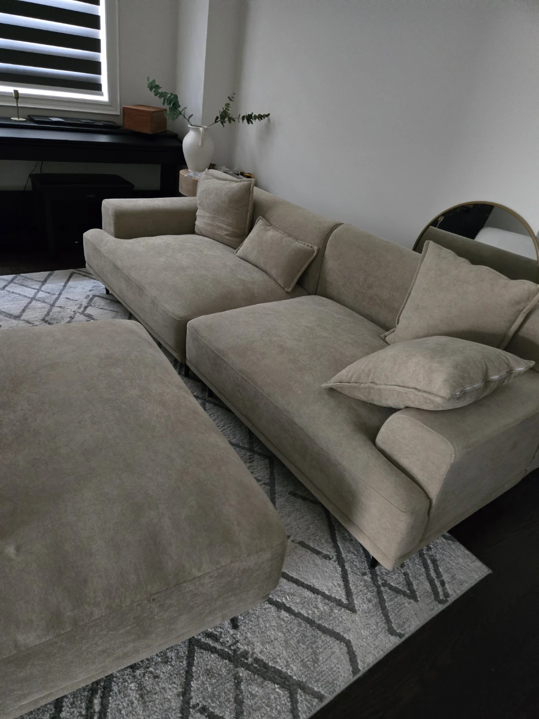 Tan color sofa and ottoman need it gone asap - photo 2
