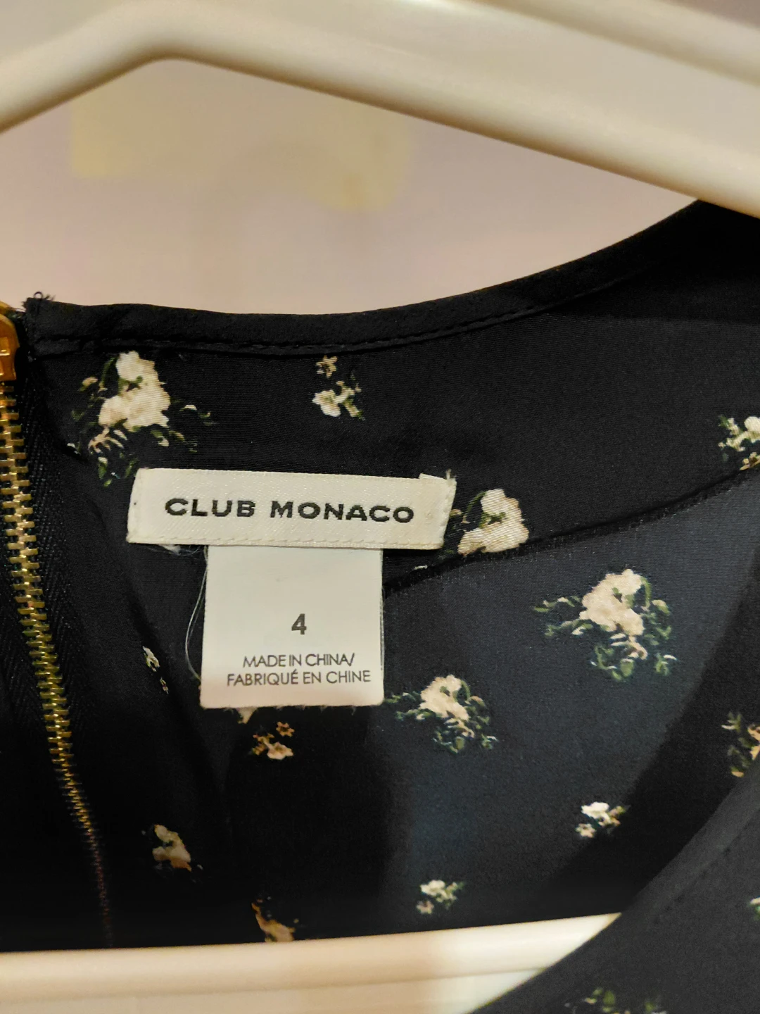 Club Monaco Black Floral Dress Size 4 - photo 3