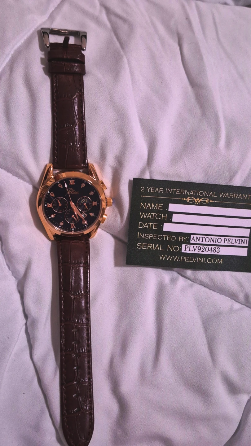 Pelvini Men's Rose Gold Chronograph Watch
