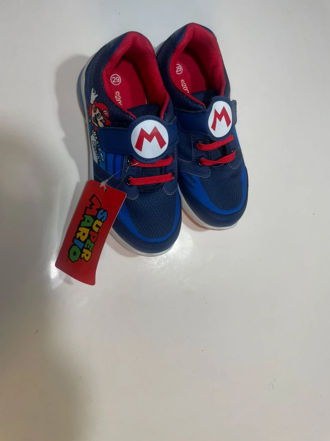 Super Mario Boys Shoes Size 29 Blue Red