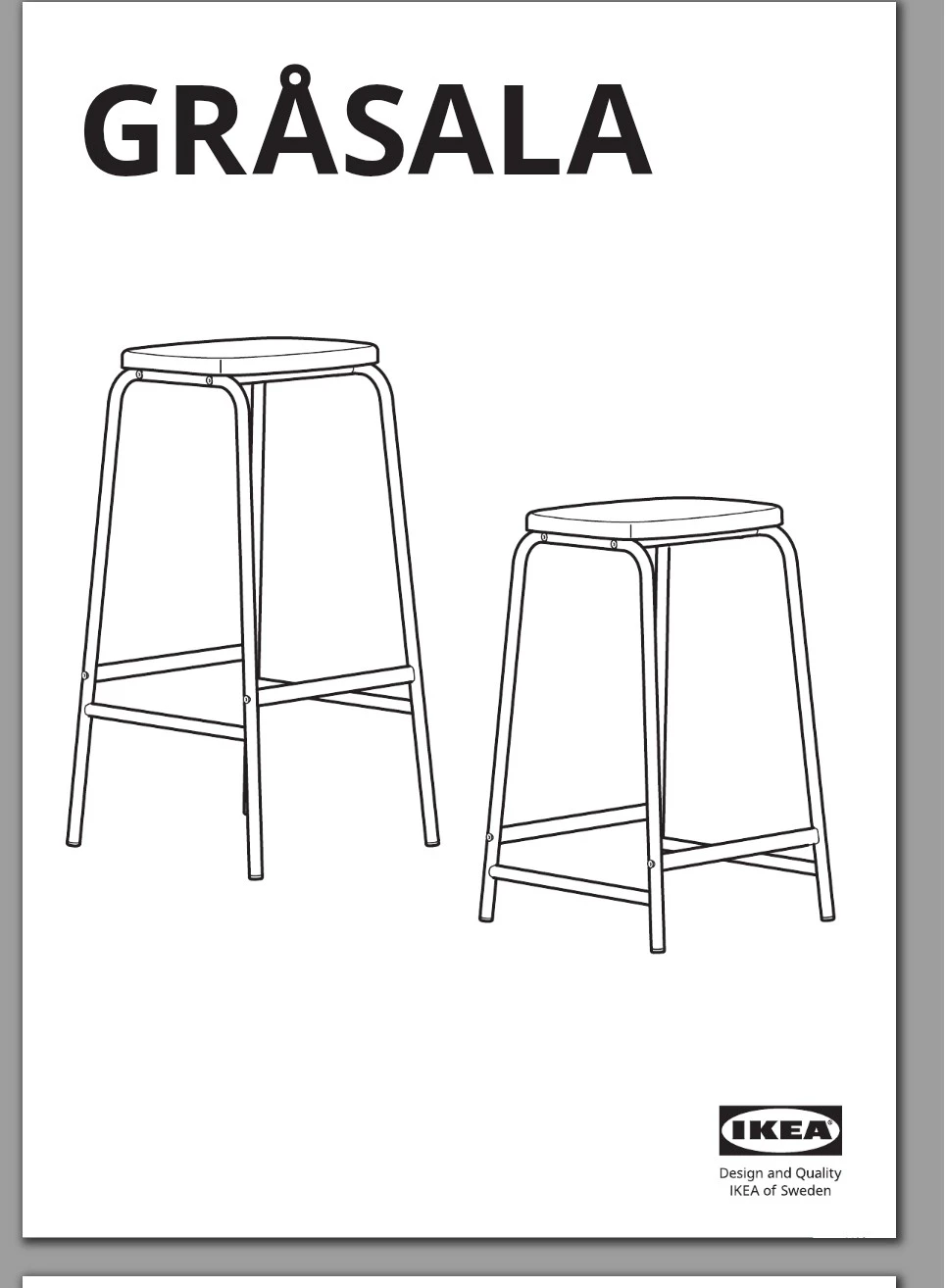 IKEA GRASALA Bar Table & 2 Stools Set (Disassembled) - photo 3