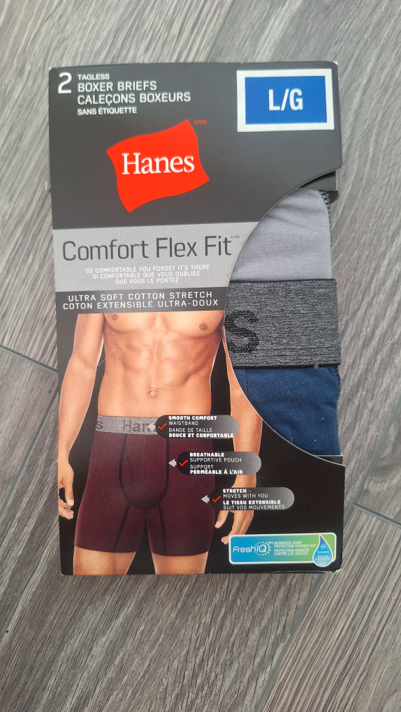 brand new Hanes Comfort Flex Fit Boxer Briefs - 2 Pack - L/G