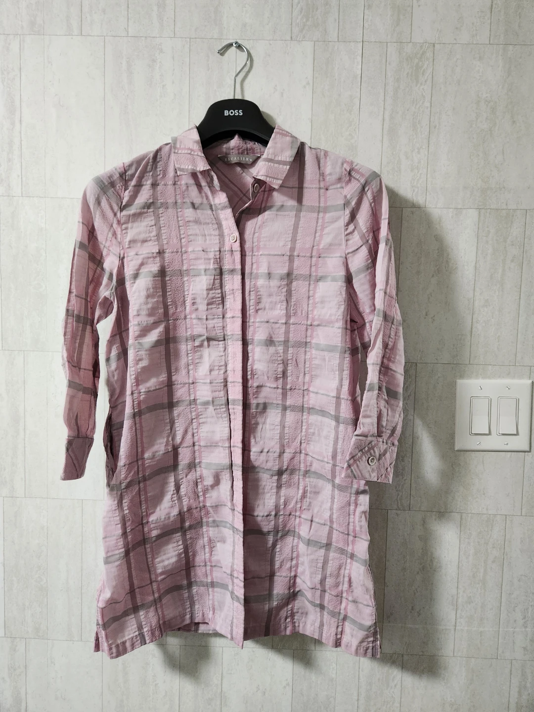 Plaid Shirt - Pink/Grey