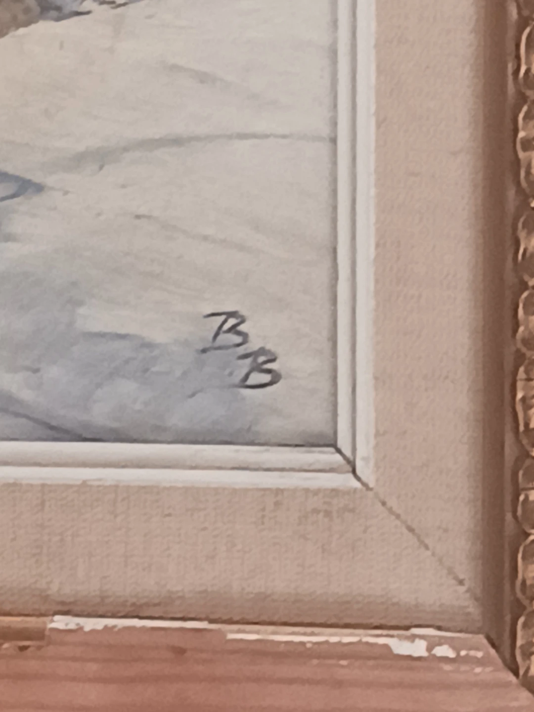 Authentic Danish Artist Signed BB Winter Landscape Oil  Painting - photo 5