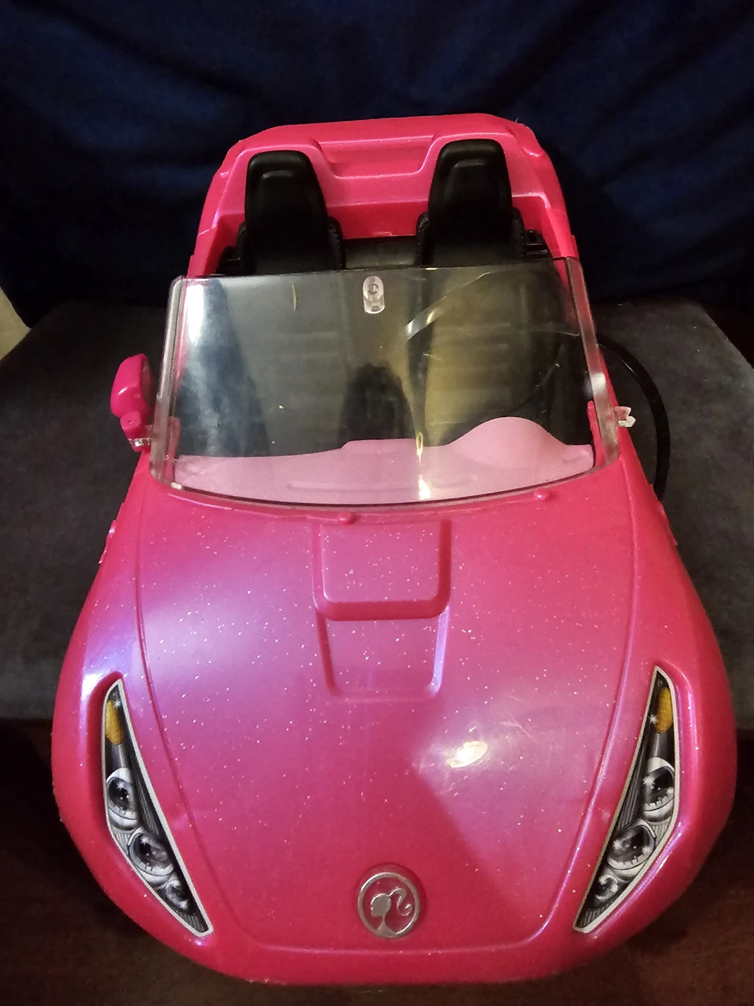 Barbie Pink Convertible Toy Car