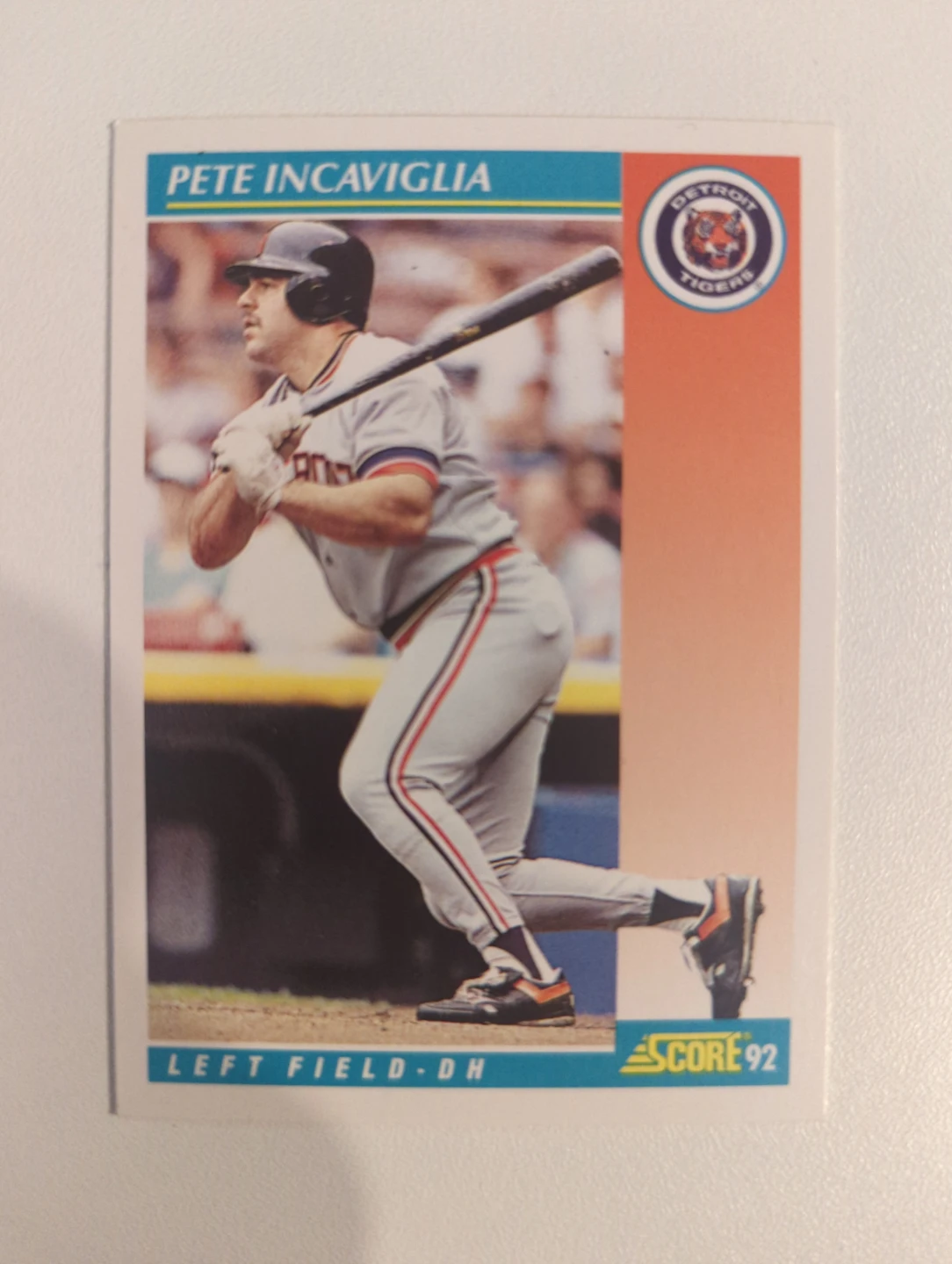 ⚽ 1992 Score Pete Incaviglia Baseball Card