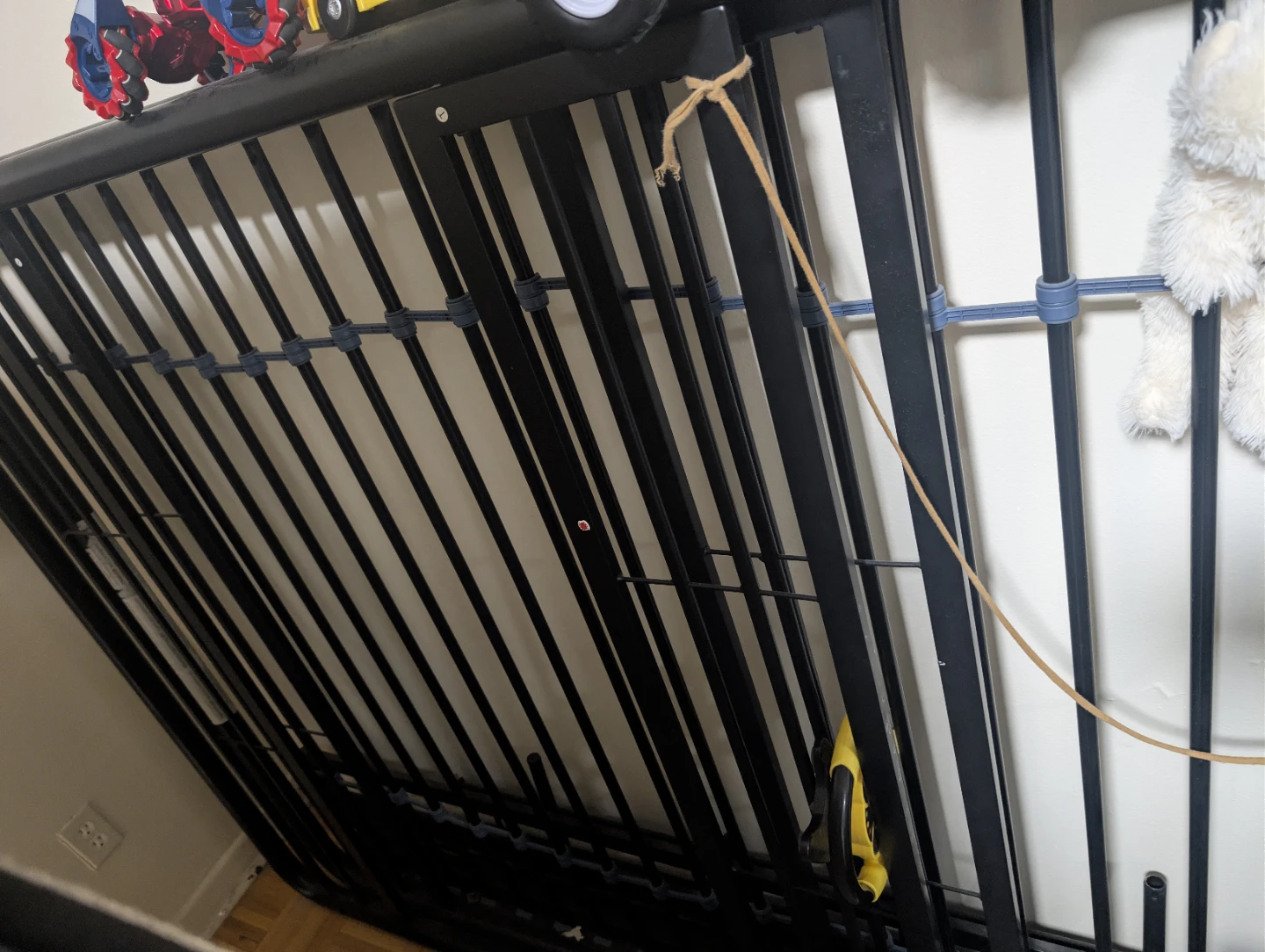 Black Metal Loft Bed with Ladder - photo 3