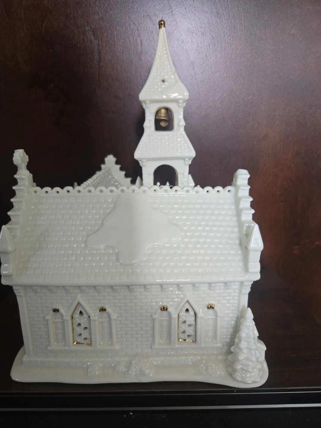White Ceramic Church with Bell Tower - photo 3