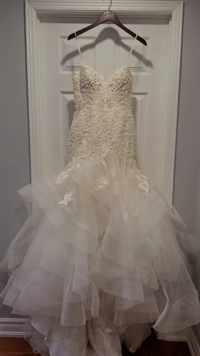 Strapless Embellished Mermaid Wedding Dress
