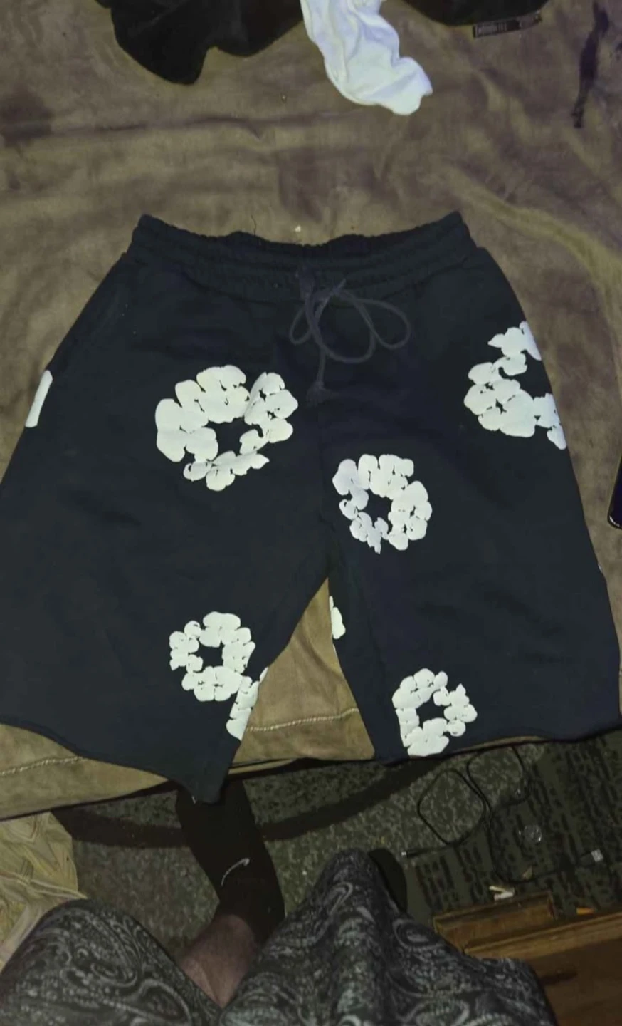 Navy blue denim tears