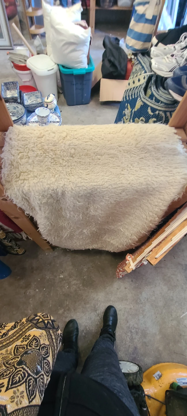 Cream Vintage Wool Matress topper - photo 2