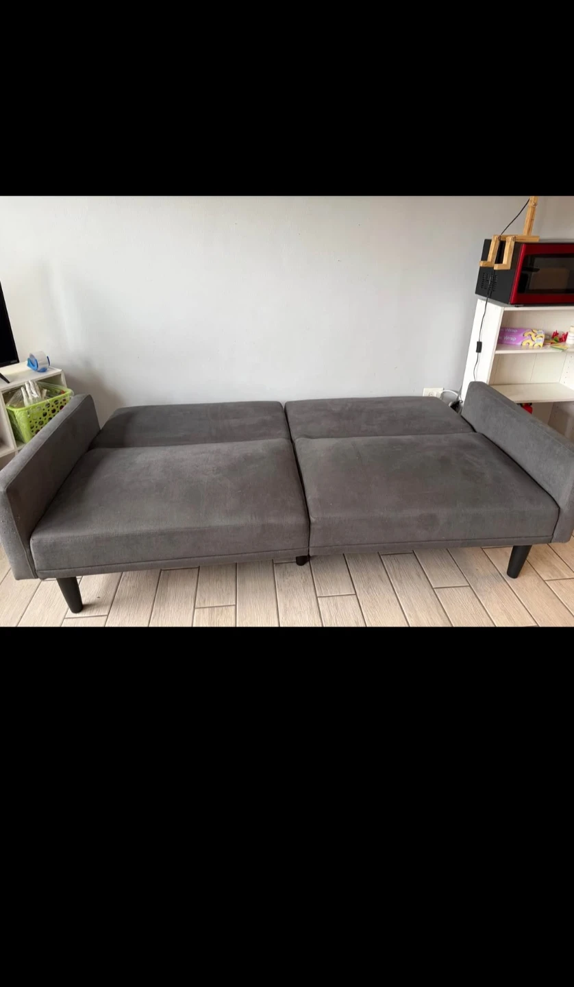 Gray Futon Sofa - photo 2