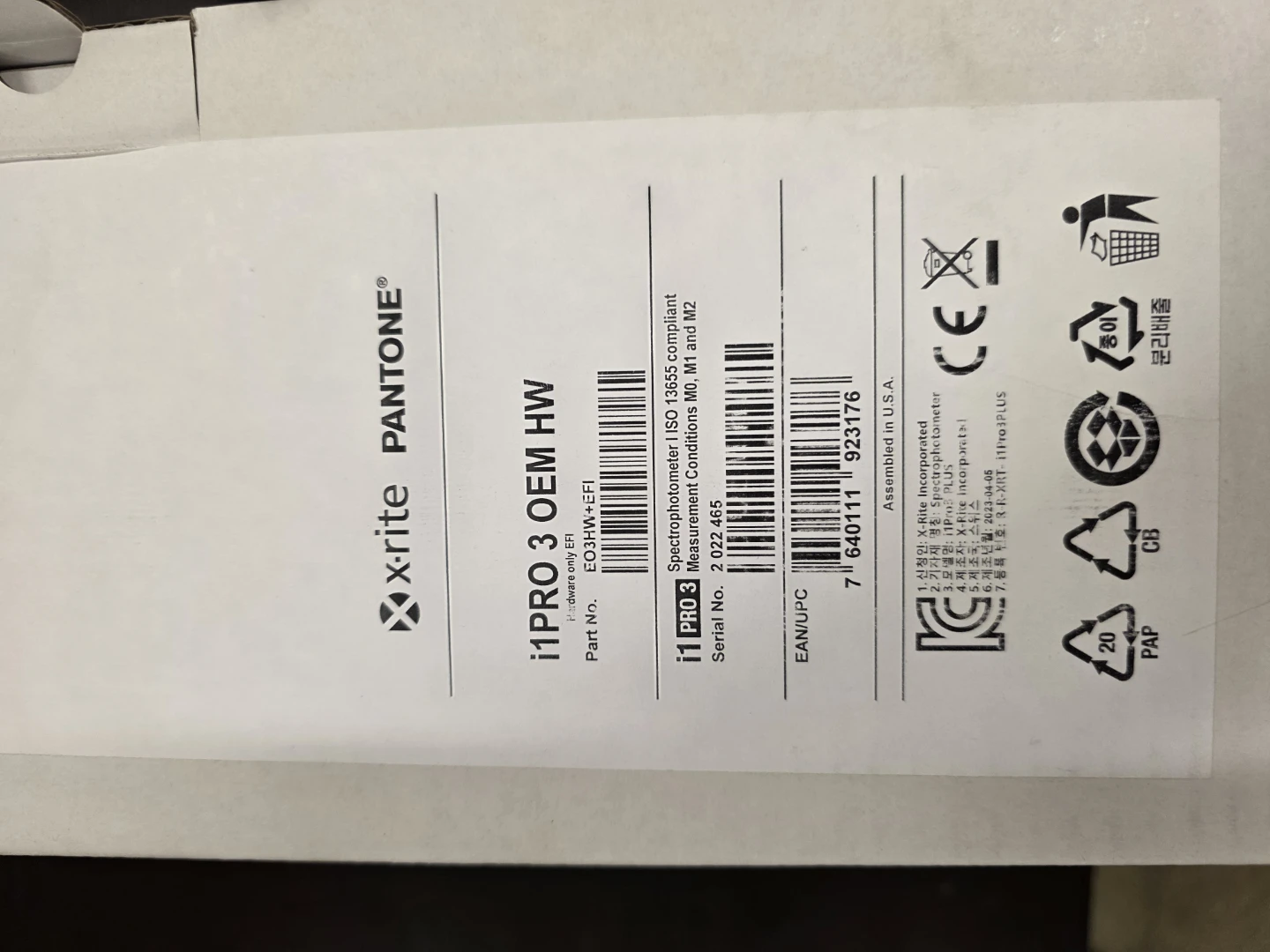 X-Rite i1Pro 3 OEM HW Spectrophotometer