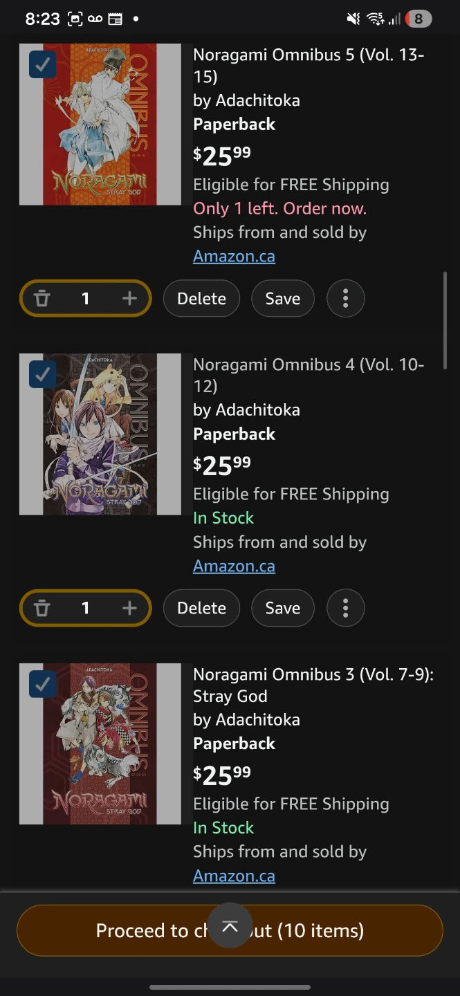 Noragami Omnibus Manga Books 2-9  volumes 4-27 - photo 3