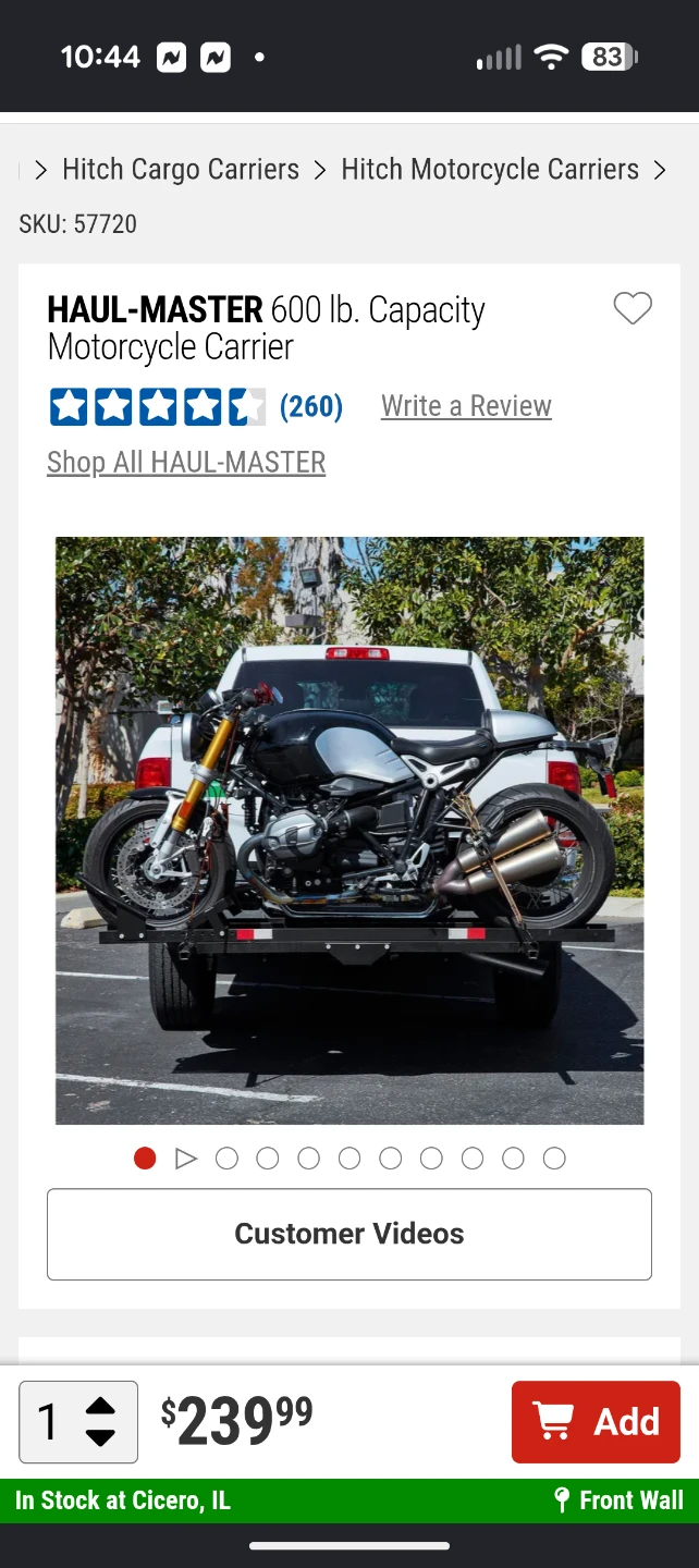 Motorcycle Hitch Trailer