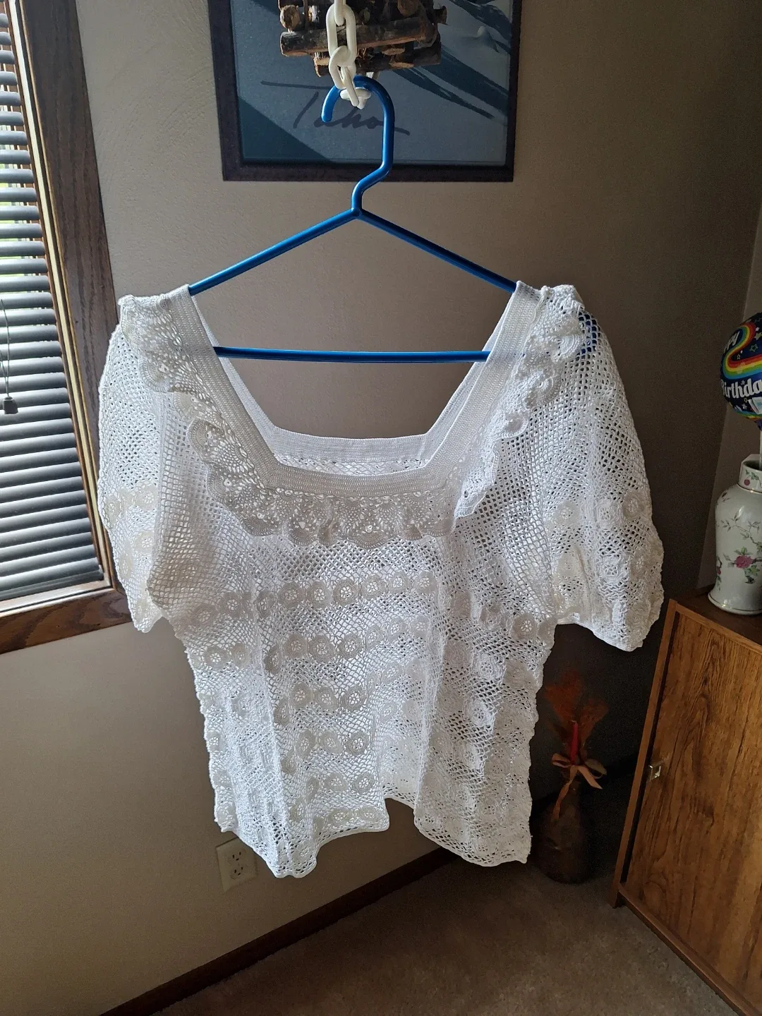 White Crochet Lace Top
