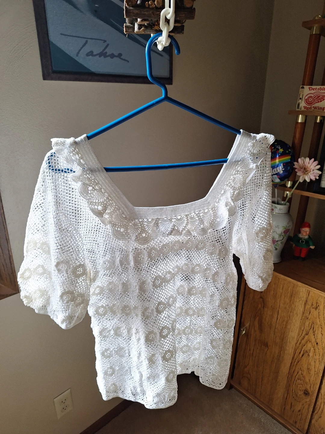 White Crochet Lace Top - photo 2