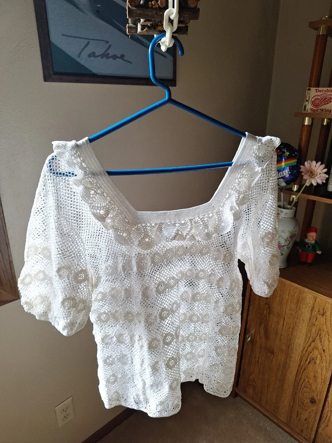 White Crochet Lace Top - photo 2