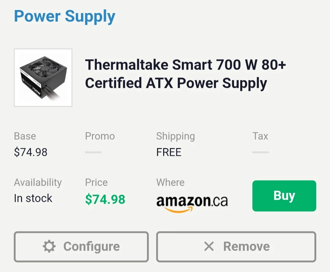 Thermaltake Smart 700W 80+ Certified ATX Power Supply - photo 2