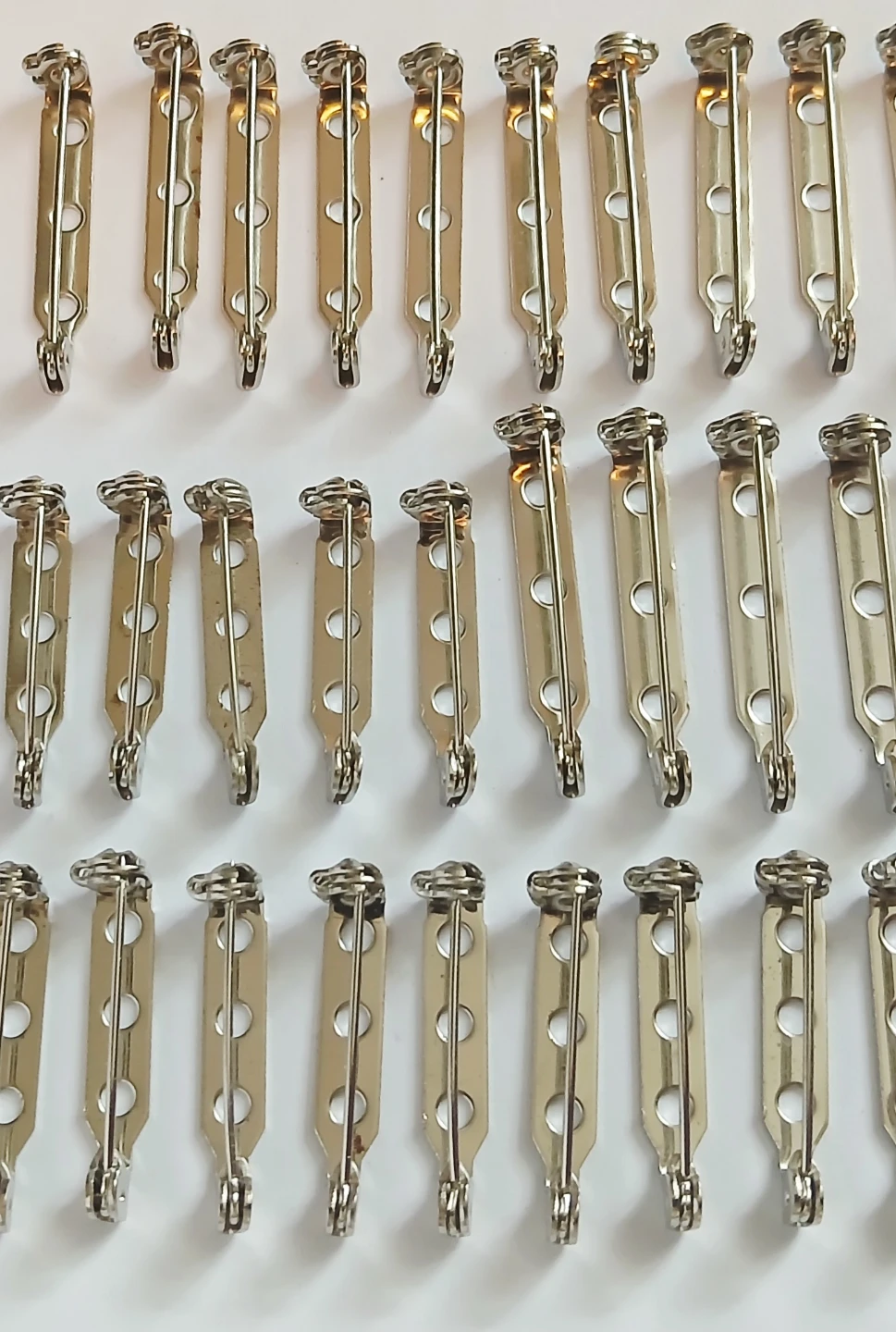 Lot of 40 Silver Tone Pin Backs for Brooches - photo 3