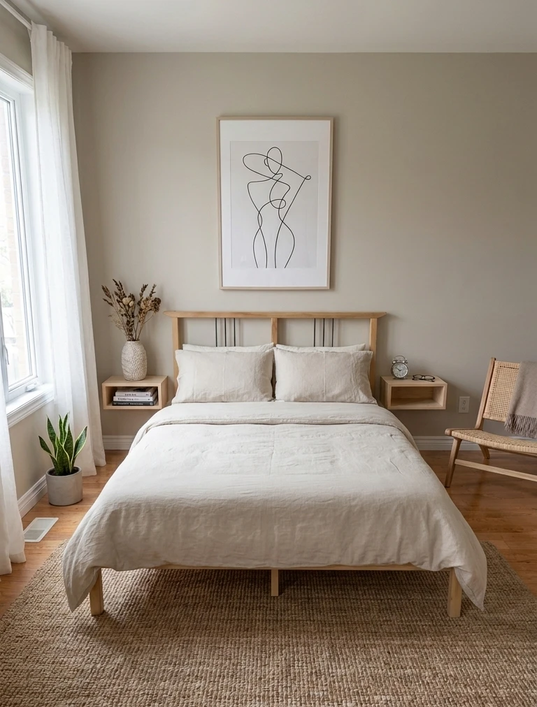Natural Wood Bed Frame - Double Size - photo 2