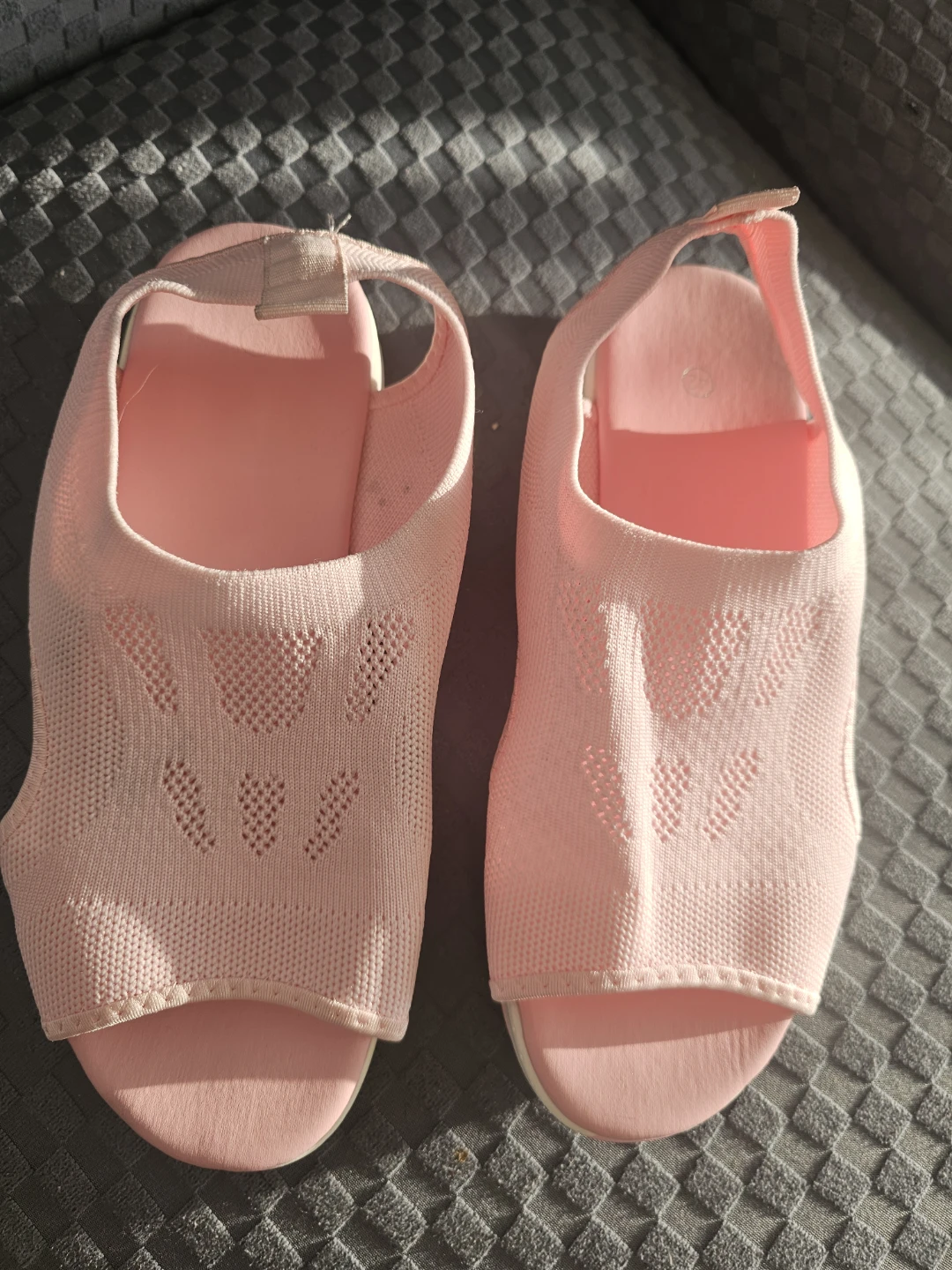 Pink Knit Sandals