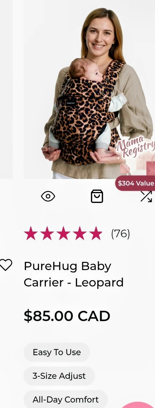 Momcozy PureHug Baby Carrier - Leopard( up to 24 months) - photo 2