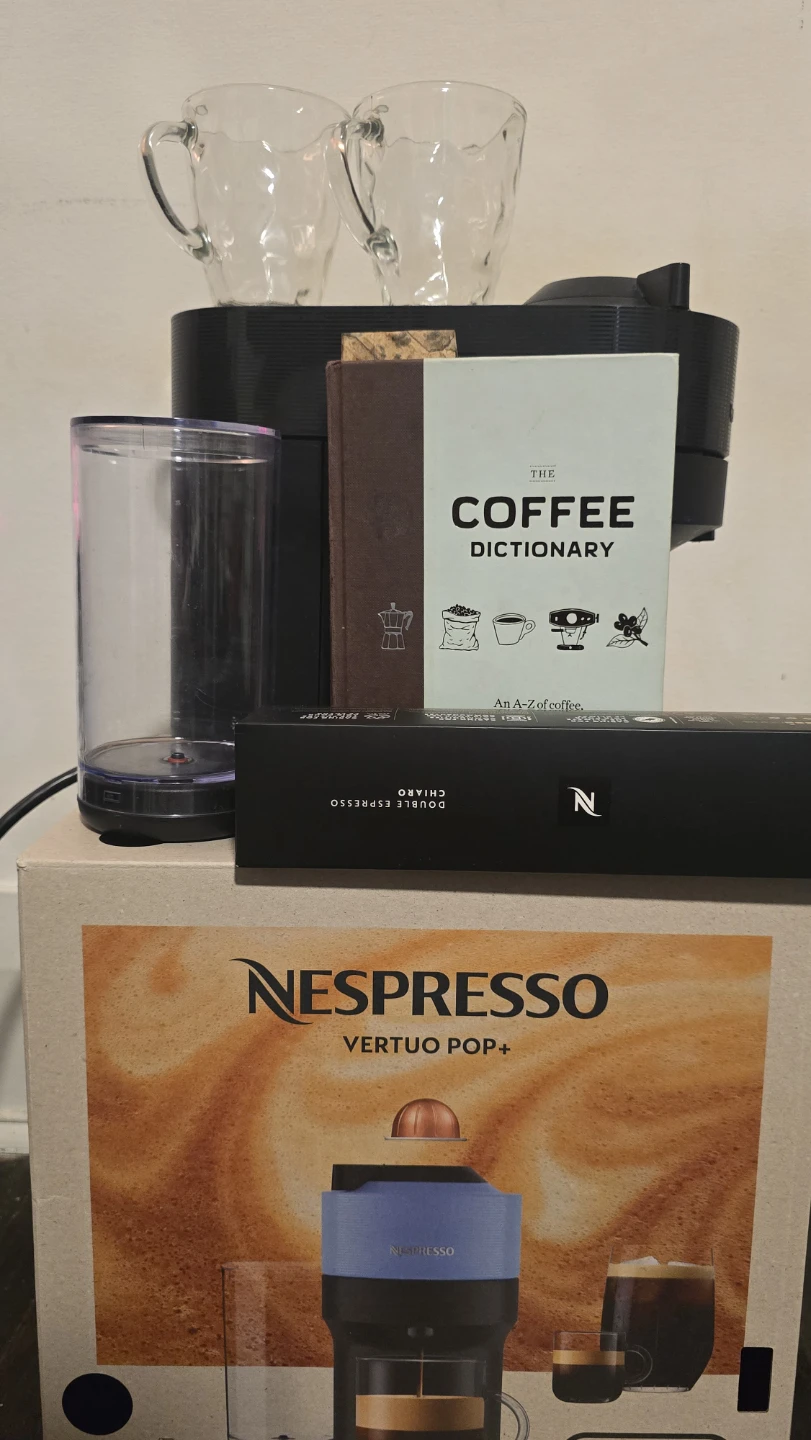 Nespresso Vertuo Pop+ (w box, 2 cups, sleeve of pods & book)