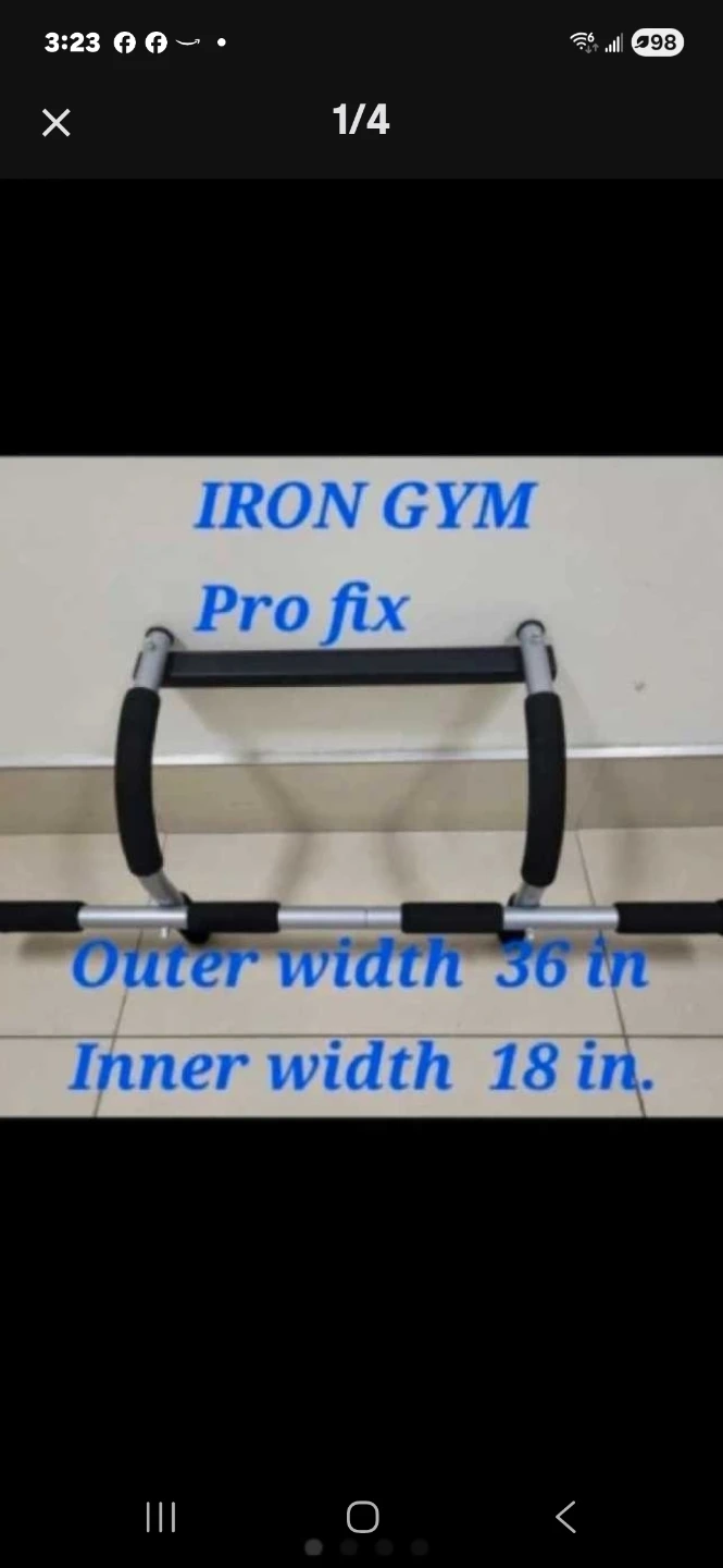 Iron Gym Pro Fix Total Upper Body Workout Steel Bar