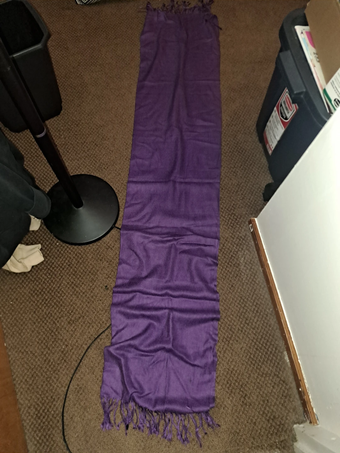 Purple Scarf with Fringe