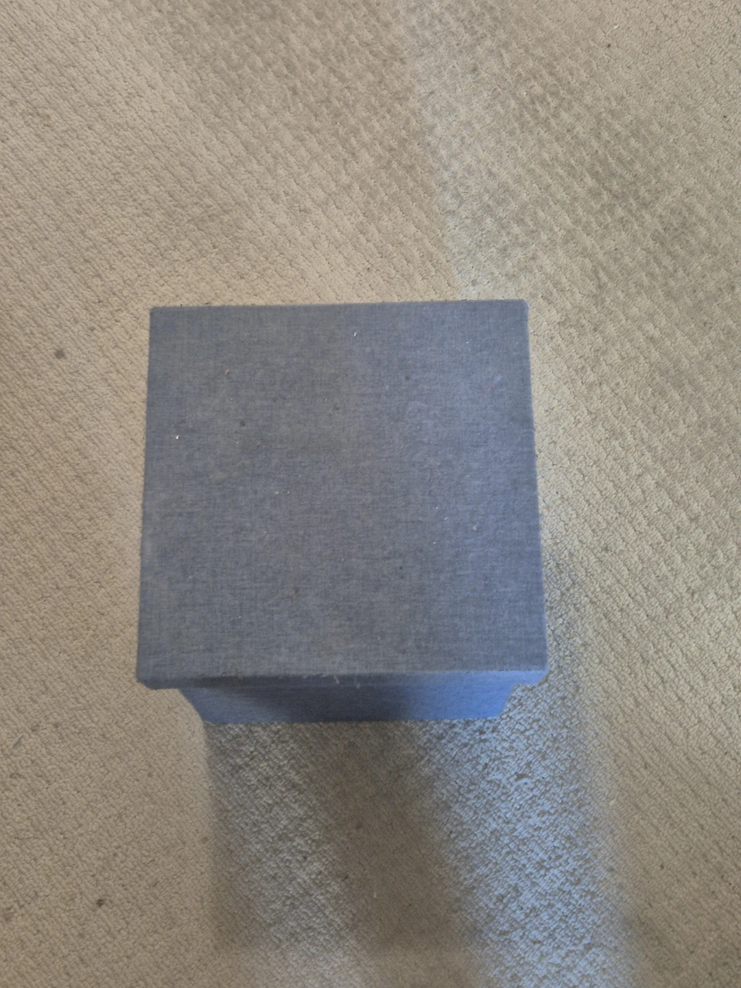 Grey Fabric Storage Bin with Lid